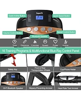 3.75HP Electric Folding Treadmill with Auto Incline 12 Program App Control