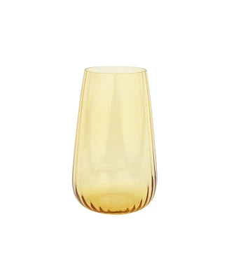 Vietri Francesca Amber High Ball Glass