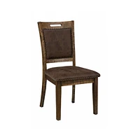 Cannon Valley Distressed Industrial Upholstered Back Dining Chair (Set of 2)