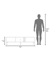 Fm Furniture Dragon Tv Stand with 2 Doors and Open Storage, Wengue