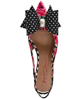 Betsey Johnson Women's Claira Embellished Bow Slingback Pumps
