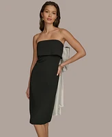 Donna Karan New York Women's Bow-Back Strapless Dress