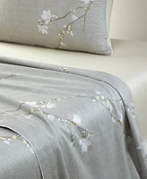 Boss Home by Hugo Boss Almond Flowers 300 Thread Count Cotton Flat Sheet