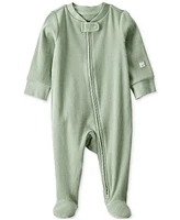 Little Planet by Carter's Baby Neutral Organic Cotton Ribbed Footed Pajamas