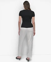 Dkny Women's Square-Neck Short-Sleeve Sweater
