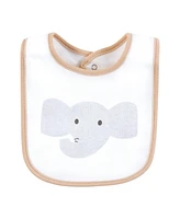 Hudson Baby Cotton Bibs, Rustic Roar, One Size