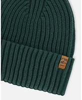 Deux par Boy Cuffed Knit Hat Forest Green - Toddler|Child