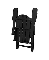 5-Piece Hdpe Folding Adirondack Chair Outdoor Patio Conversation Set