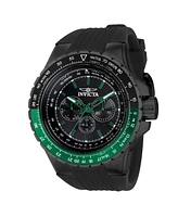 Invicta Men's 39308 Aviator Quartz Multifunction Black, Dark Green Dial Watch