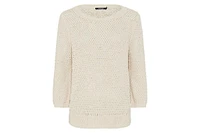 Olsen Lattice Open Knit Pullover