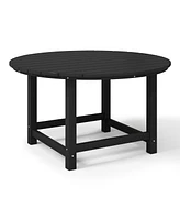 Kids 5-Piece Hdpe Outdoor Patio Round Dining Table and Chairs Set