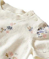 Little Planet by Carter's Baby Girls 2-Pc. Organic Cotton Floral Top & Shorts Sweater Set