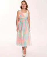 Bonnie Jean Big Girls Rainbow Mesh Gown