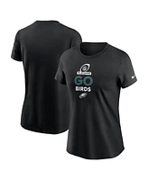 Nike Women's Black Philadelphia Eagles 2024 Nfl Playoffs T-Shirt