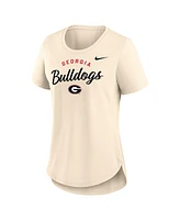 Nike Women's Tan Georgia Bulldogs Script Logo Tri-Blend T-Shirt