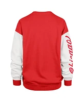 '47 Brand Women's Red Chicago Bulls Rise Andie Oversized Pullover Sweatshirt