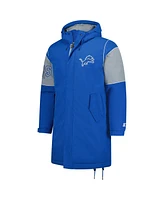 Starter Men's Blue Detroit Lions Dynasty Polyfill Stadium Full-Zip Jacket