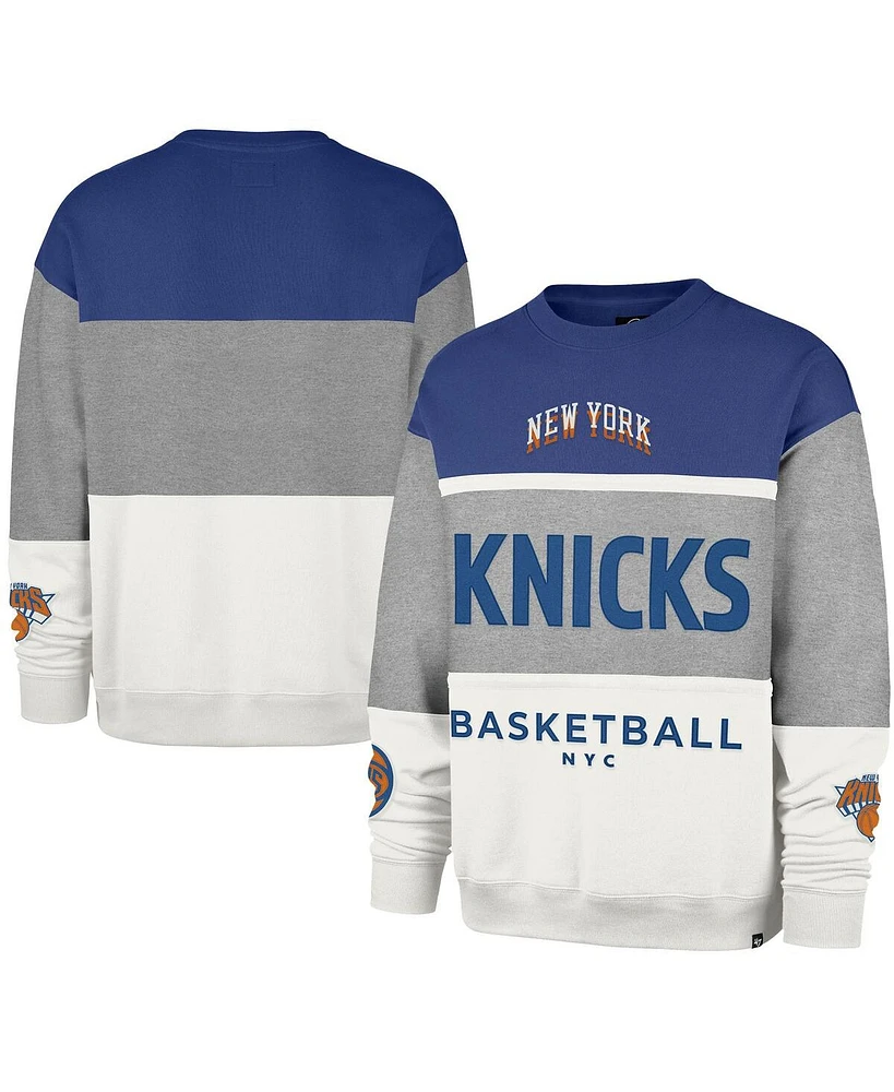 '47 Brand Men's and Women's Gray New York Knicks 2024/25 City Edition On Five Maximalist Pullover Sweatshirt