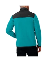 Fanatics Men's Aqua Miami Dolphins Color Block Polar Fleece Full-Zip Jacket