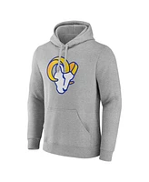 Fanatics Men's Heather Gray Los Angeles Rams Deliver Fleece Pullover Hoodie