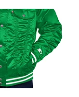 Starter x Levi's Men's Kelly Green Boston Celtics Silver Label Trucker Satin Full-Snap Jacket