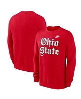 Nike Men's Scarlet Ohio State Buckeyes Old English Fleece Sweatshirt