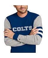 Tommy Hilfiger Men's Royal/Heather Gray Indianapolis Colts Acrylic Crewneck Pullover Sweatshirt