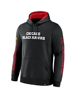 Fanatics Men's Black Chicago Blackhawks Big City Legacy Fleece Pullover Hoodie