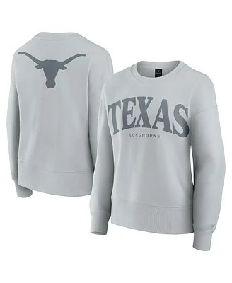 Fanatics Women's Gray Texas Longhorns Supersoft Flow Fleece Pullover Sweatshirt