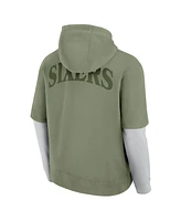 Fanatics Men's Olive Philadelphia 76ers Elements Sleek Pullover Hoodie