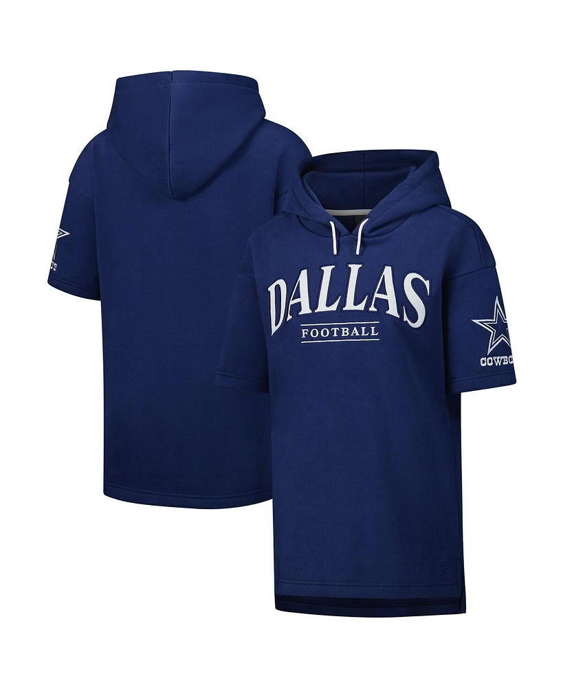 Fanatics Men's and Women's Navy Dallas Cowboys Elements Ready Short Sleeve Pullover Hoodie