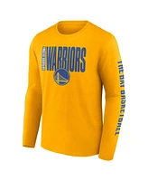 Logo Athletic Men's Gold Golden State Warriors Vision Long Sleeve T-Shirt