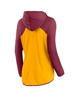 Fanatics Women's Gold/Burgundy Washington Commanders Script Full-Zip Hoodie