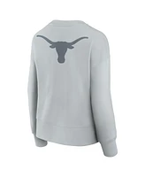 Fanatics Women's Gray Texas Longhorns Supersoft Flow Fleece Pullover Sweatshirt