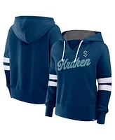 Fanatics Women's Deep Sea Blue Seattle Kraken Seize Fleece Pullover Hoodie