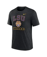 Nike Men's Black Lsu Tigers Arch Over Logo Tri-Blend T-Shirt