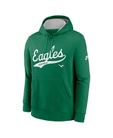 Nike Men's Kelly Green Philadelphia Eagles Rewind Club Logo Pullover Hoodie