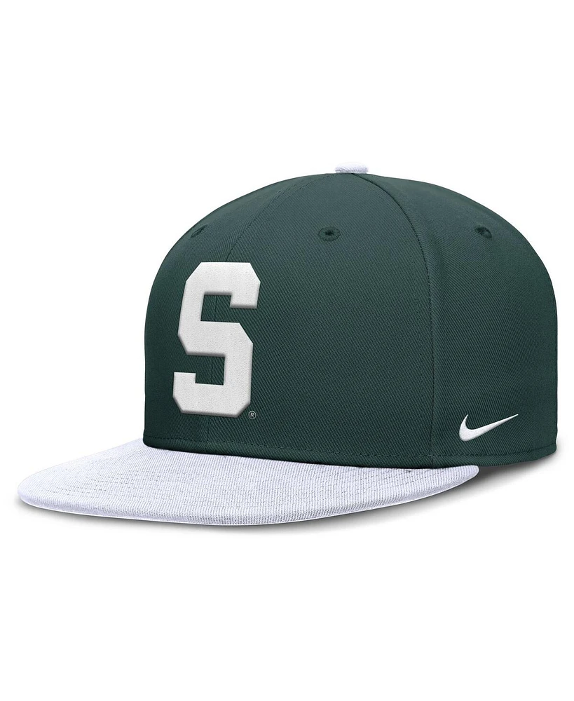 Nike Men's Green/White Michigan State Spartans Two-Tone Primetime Performance Fitted Hat