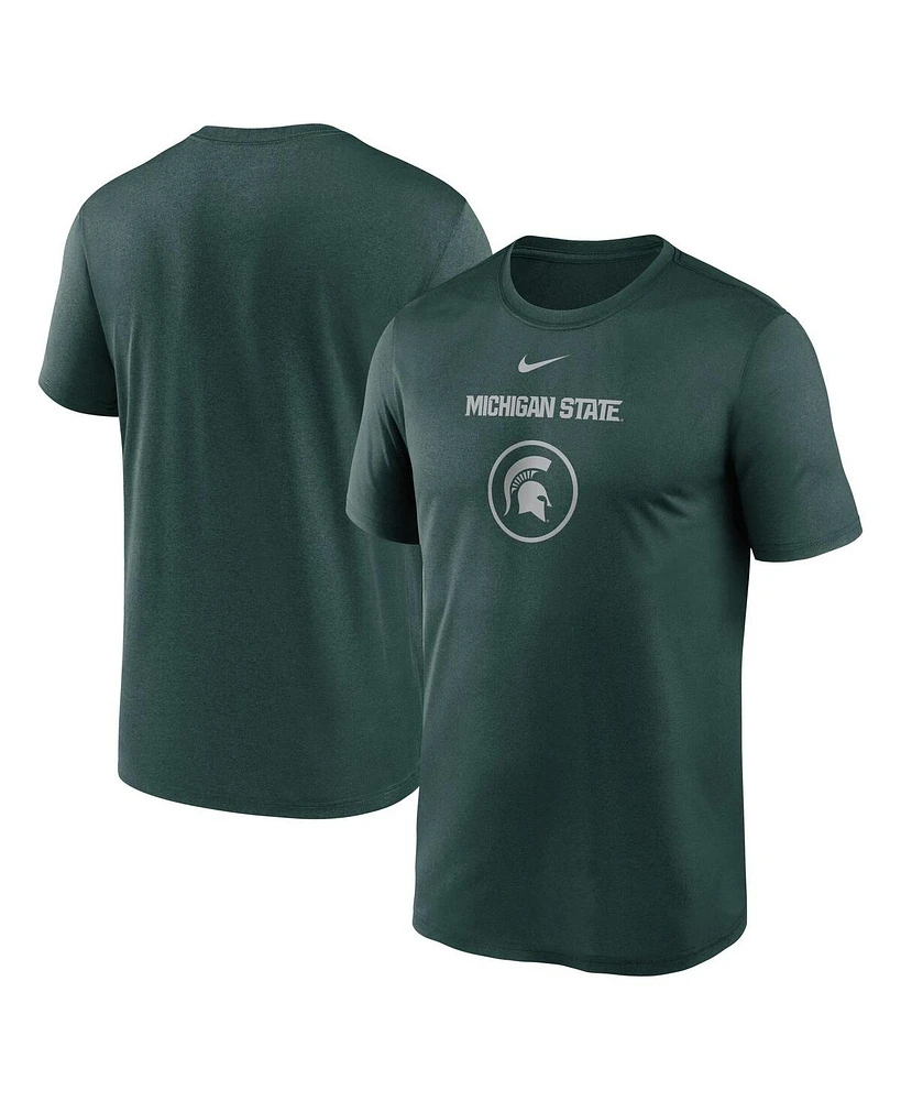 Nike Men's Green Michigan State Spartans On-Court Basketball Legend Practice Performance T-Shirt