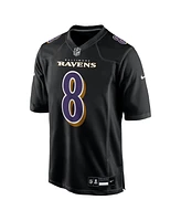 Nike Men's Lamar Jackson Carbon Black Baltimore Ravens Fashion Jersey