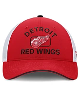 Fanatics Men's Red/White Detroit Red Wings Authentic Pro Rink Trucker Hat