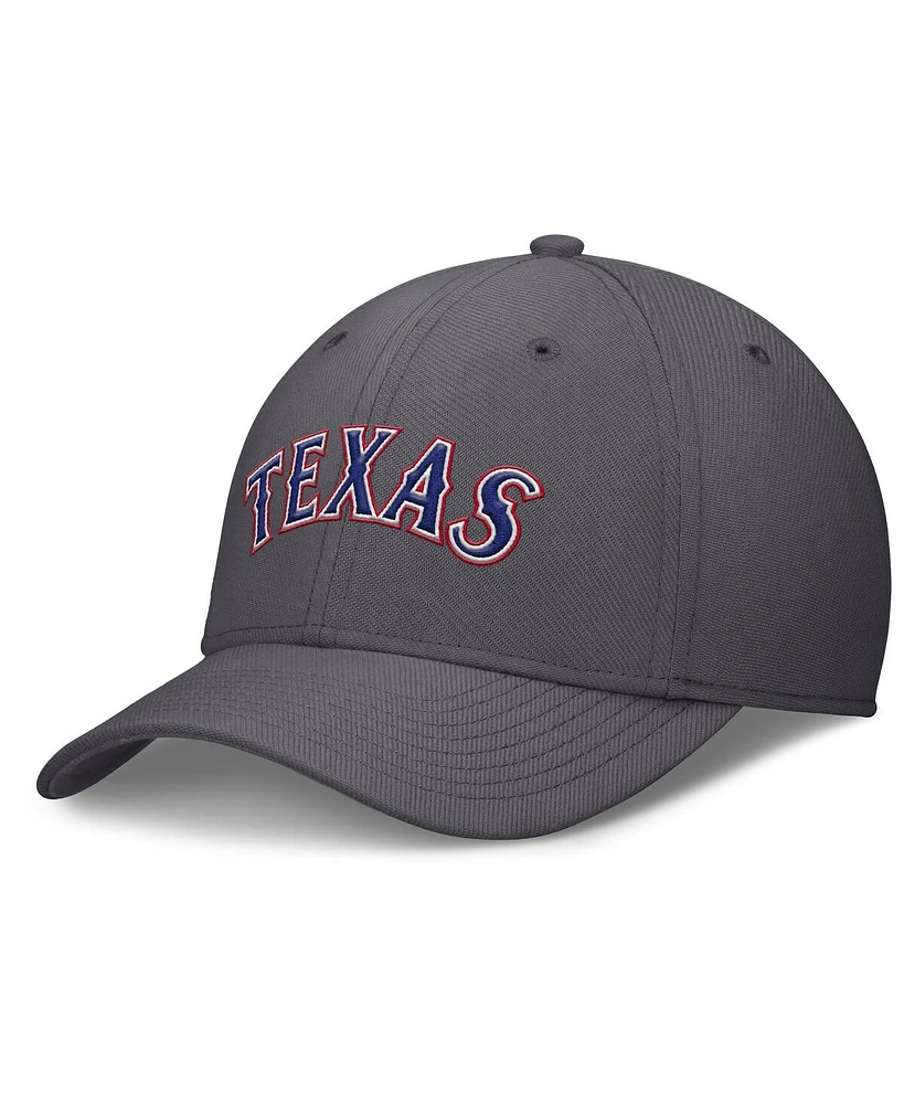 Nike Men's Gray Texas Rangers Swoosh Performance Flex Hat