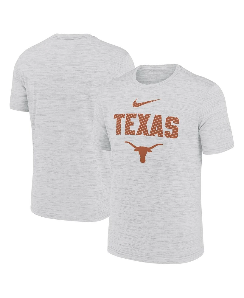 Nike Men's White Texas Longhorns Campus Slant Velocity Performance T-Shirt