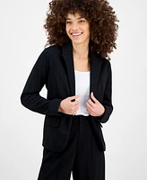 Bar Iii Petite Peak-Lapel Open-Front Blazer, Exclusively at Macy's