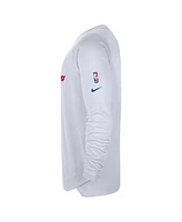 Nike Men's White Philadelphia 76ers 2024/25 City Edition Authentic Pregame Performance Long Sleeve Shooting T-Shirt