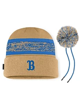 Jordan Men's Khaki Ucla Bruins On-Field Peak Cuffed Knit Hat with Pom