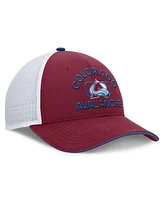 Fanatics Men's Burgundy/White Colorado Avalanche Authentic Pro Rink Trucker Hat