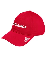 Adidas Men's Scarlet Nebraska Huskers Locker Room Wordmark Slouch Adjustable Hat