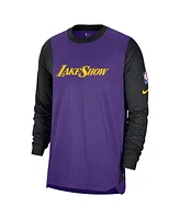 Nike Men's Purple/Black Los Angeles Lakers 2024/25 City Edition Authentic Pregame Performance Long Sleeve Shooting T-Shirt