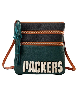 Dooney & Bourke Green Bay Packers Infield Triple Zip Crossbody Purse